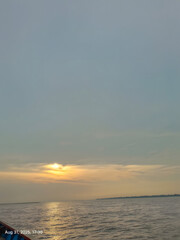 sunset over the river, Bangladeshi Padma River sunset