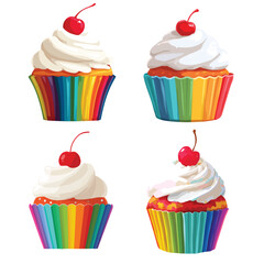 set of cupcakes