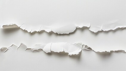 Torn paper abstract, revealing a layer beneath, studio shot. Mockup or texture use