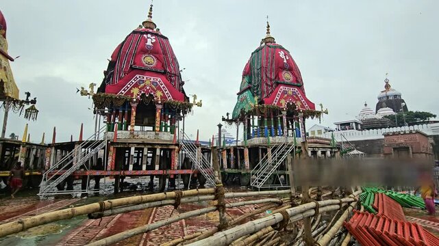Ratha Yatra, Chariots of Lord Jagannath, Balabhadra and Subhadra