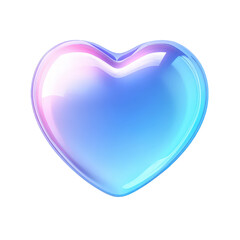 A captivating heartshaped object, isolated on transparent background, with a mesmerizing blend of blue and pink hues, creating a visually stunning and romantic aesthetic