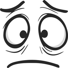 Design of funny upset expression