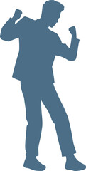Happy man dancing