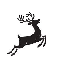 Simple Deer Jumping Art 
