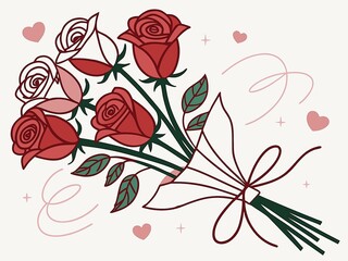 Valentine's Day rose vector