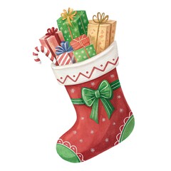 Vector New Year's sock with gifts, New Year, Christmas