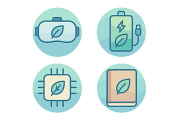 Eco-friendly technology and sustainable innovation concepts for digital devices