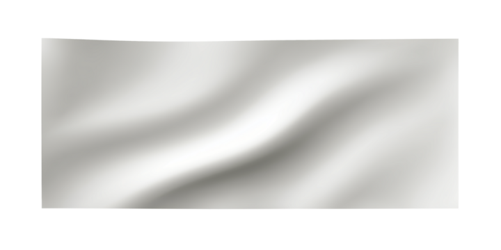 isolated long rectangular laminated paper banner