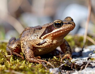 Obraz premium Close-up of a frog in a natural setting