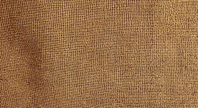 Brown burlap fabric texture with natural weave pattern  