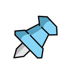 Sky Blue Push Pin Illustration An Essential Office and Design Graphic