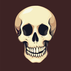 Halloween horror Skull element illustration