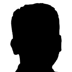 silhouette of a man with a smile