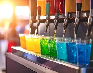 Colorful drinks dispenser