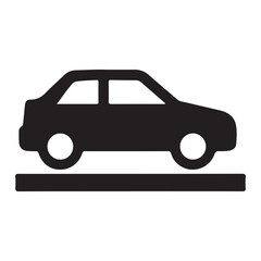 Parking Icon, Car Parking Sign & Traffic Symbol Silhouette Vector.