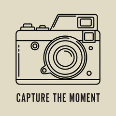 Retro Camera Vector design Capture the Moment Tee.