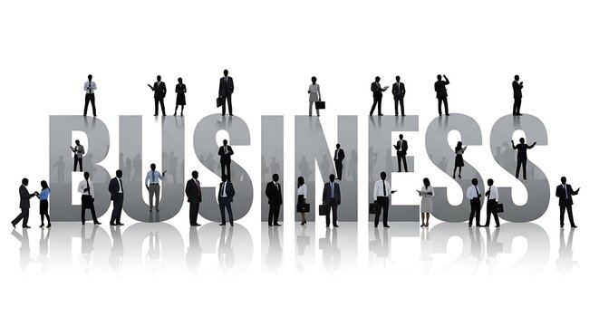 Diverse Group of Business People Interacting Around the Word Business Creating a Collaborative Atmosphere