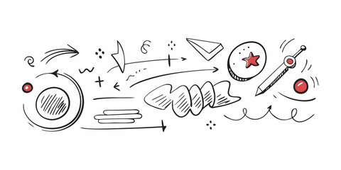 Fototapeta premium hand drawn music notes