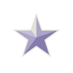 Obraz premium Isolated Five Point Star Shape Periwinkle Gradient Icon Design Flat Vector Illustration