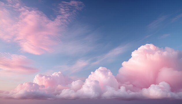 soft pastel sky background with pink clouds and dreamy atmosphere ideal for fantasy themes