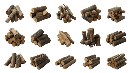 Firewood Collection – Transparent Background