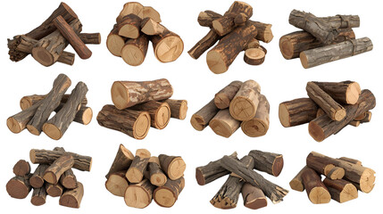Firewood Collection – Transparent Background