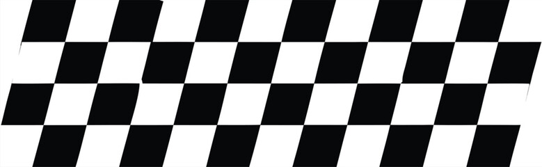 Black and white checkerboard frame isolated. Racing stripe heckered pattern. Race car banner seamless chessboard, racing stripe speed. Square checker texture, automotive start finish line
