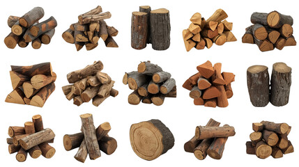 Firewood Collection – Transparent Background