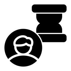 Deadline icon symbolizing due date, timeline, schedule, target, and time management from the Corporate Icon Collection (Glyph Style)