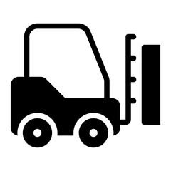 forklift glyph icon