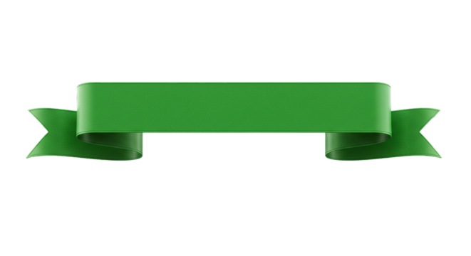 Green ribbon banner with copy space on black background - Powered by Adobe