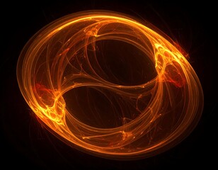 Abstract fiery oval shape