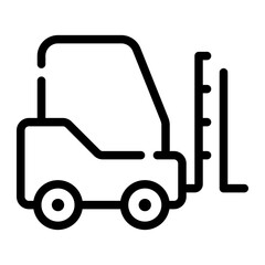 forklift line icon