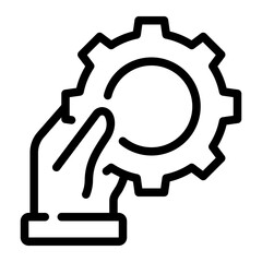 gear line icon