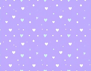 Pastel hearts and dots pattern