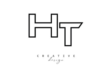 HT Creative Monogram Logo Design-Stock Creative Branding Design Concept