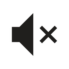 Muted Speaker Volume Off Vector Icon - Silence and Audio Control Symbol
