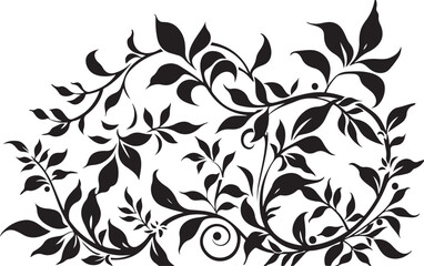Elegant Floral Swirl Vector