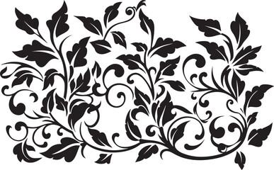 Elegant Floral Swirl Vector