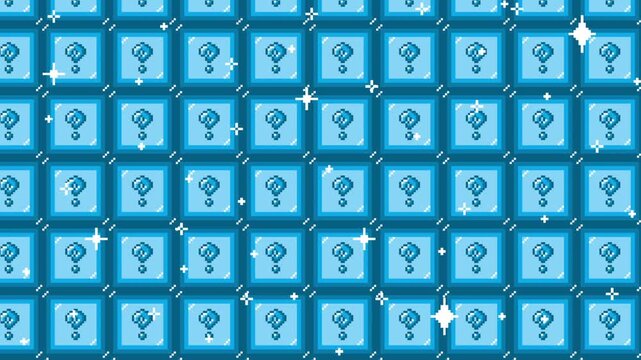 Pixel art tile question mark Looping animated background. 1080P (2)