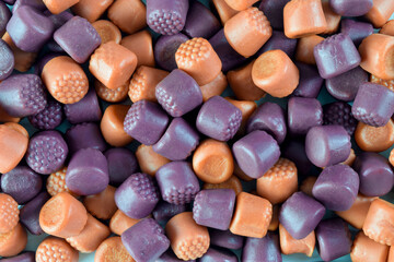 Vitamin Gummies Background - Purple and Orange