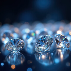 Sparkling Diamonds on Dark Surface