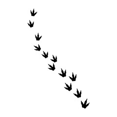 Footprint Dinosaur Silhouette Vector Illustration © Hikmat Studios