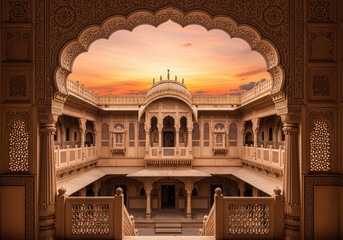 Patwon Ki Haveli Courtyard Rajasthan India