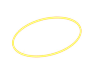A single yellow elastic rubber band isolated on a transparent background, representing flexibility, elasticity, and a common office or household supply item, perfect for conceptual imagery related to 