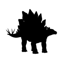 Stegosaurus Silhouette Vector Illustration © Hikmat Studios