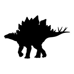 Stegosaurus Silhouette Vector Illustration © Hikmat Studios