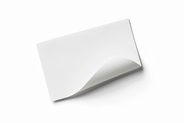 Blank note card with a curled corner. Could be used to advertise your brand