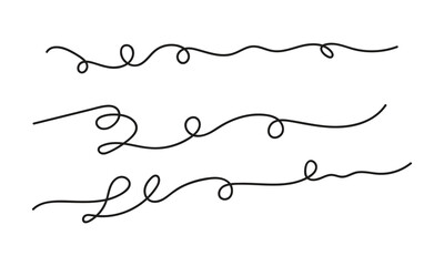 Wavy black lines vector design for graphics use.