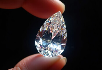 Sparkling Pear-Cut Diamond